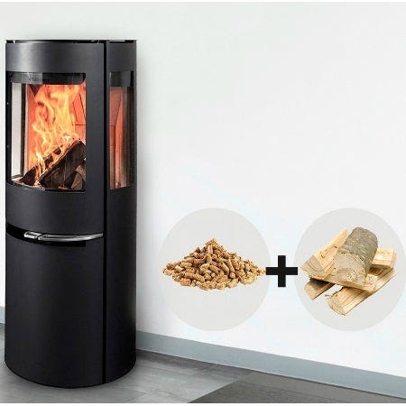 poele a buche aduro h1 hybride noir 7 kw leroy merlin