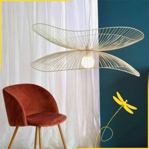 SuspensionE27 métal noir FORESTIER Libellule D.100 cm  Leroy Merlin