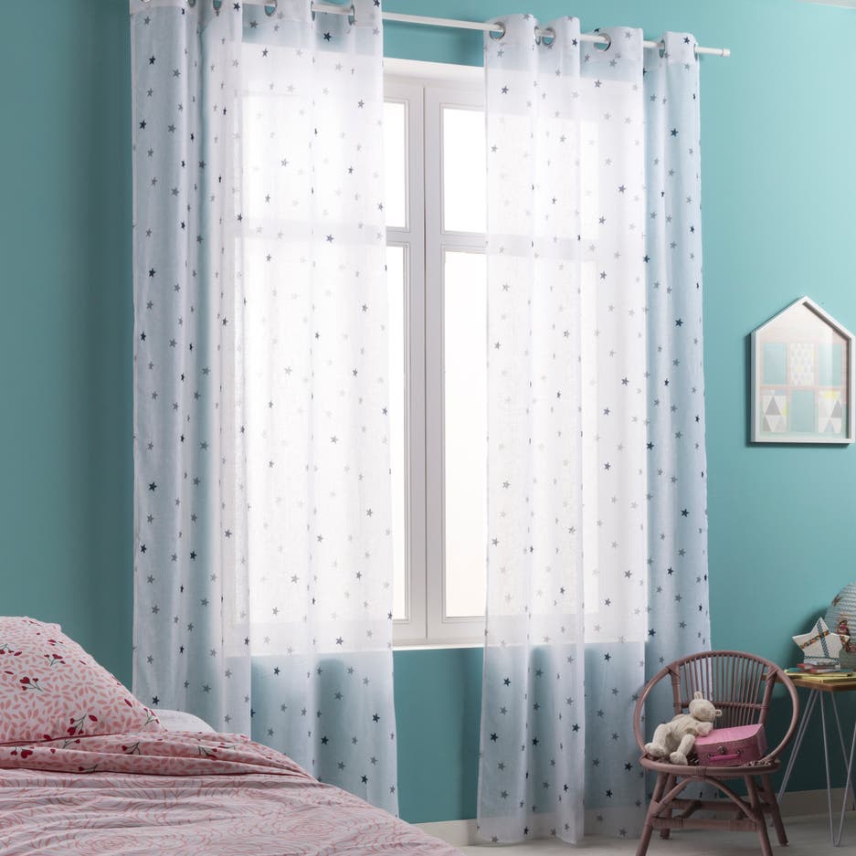 Des Jolis Voilages Blancs Avec Des Etoiles Leroy Merlin