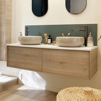 Une Salle De Bains Chic Ambiance Tropicale Leroy Merlin